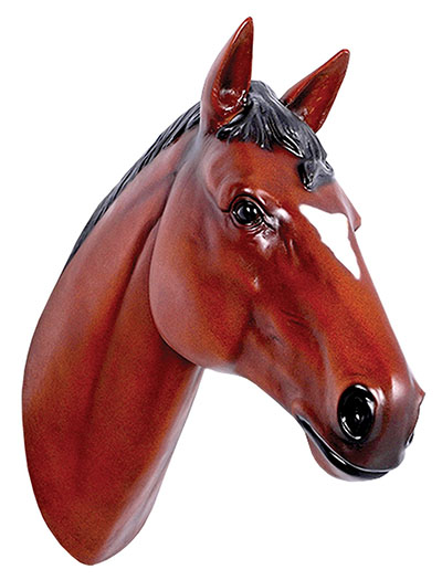 Resin Horse Head Chestnut - Click Image to Close